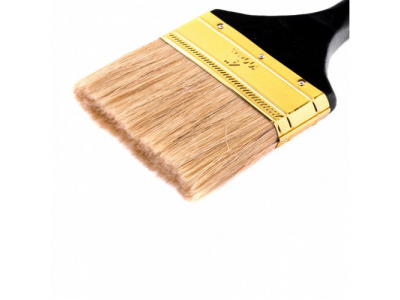 Кисть плоская "Профи" 4", натуральная щетина, деревянная ручка Mtx