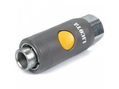 Пневматический разъем, быстросъемный, двухкомпонентный, с предохранителем 1/2" внутренняя резьба