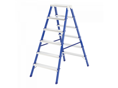 Стремянка двусторонняя 6ст., стальная// Сибртех Россия