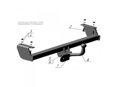 Фаркоп на Suzuki Grand Vitara I SUV 1998-2005гг.