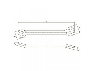 Ключ разрезной 1/4" x 5/16"