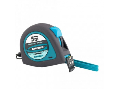 Рулетка "Ergonomisch", 5 м x 19 мм, магнитный обрезиненный зацеп// GROSS