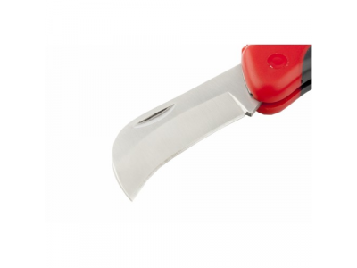 Нож электрика, складной, изогнутое лезвие, эргономичная двухкомпонентная рукоятка//MATRIX