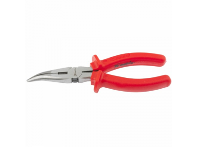 Длинногубцы Econom, 160 мм, изогнутые шлифованные, пластмассовые рукоятки// MATRIX