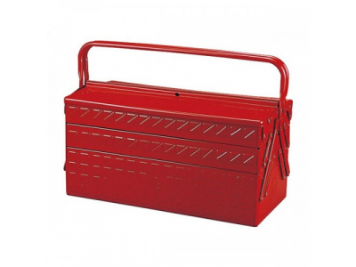 Ящик инструментальный раскладной, 5 отсеков, красный