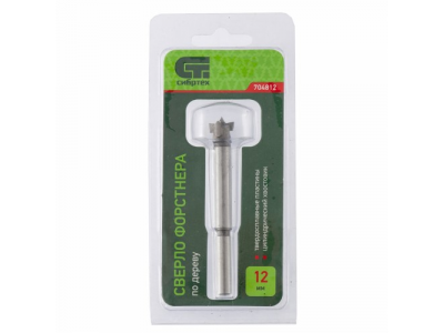 Сверло Форстнера по дереву, 12 мм., цилиндрический хвостовик СИБРТЕХ