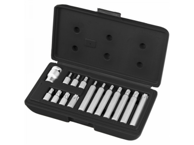 Набор бит TORX, хвостовик-шестигранник, 10 мм, CrV, 15 предм.// STELS