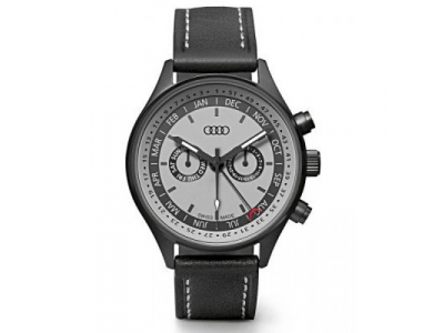Наручные часы унисекс Audi Watch with calendar week, grey/black, артикул 3101600400