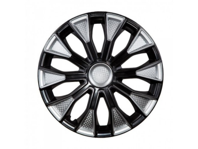 Колпаки колесные 16 дюймов Волтек Т, серебристый/черный, карбон