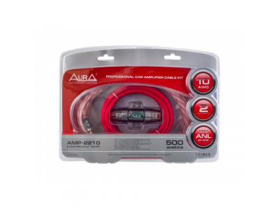 Комплект кабелей для подключения 2-канального усилителя, 10 AWG Aura AMP-2210