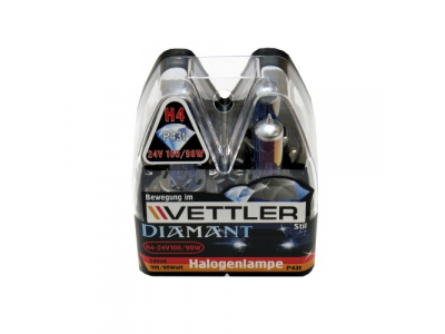 Лампа галоген.H4 24 V 100/90 W Diamant (к-т) (P43t) VETTLER