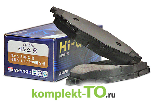 Колодки передние SOHC нового образца для DAEWOO NEXIA SP1086